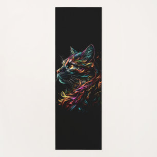 Stately Feline Profile  Yoga Mat