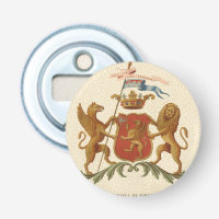 Stately Heraldic Badge with Griffin and Lion