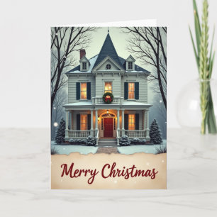 Stately Home Christmas Card