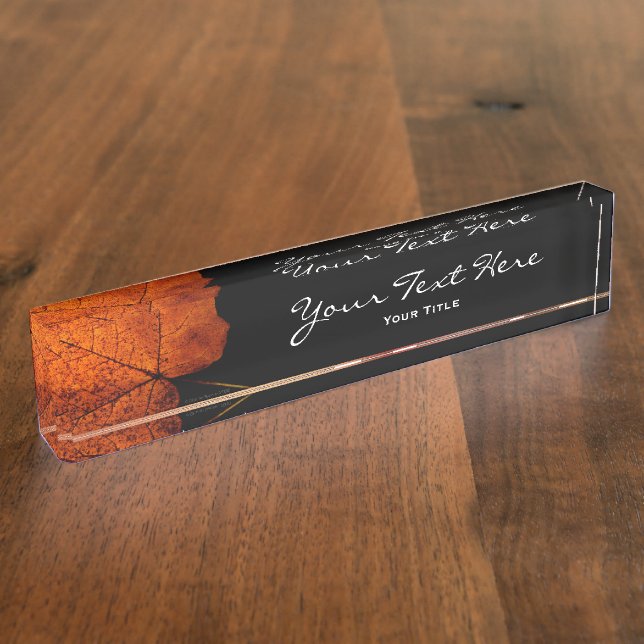 Stately Leaf Nameplate (Side)