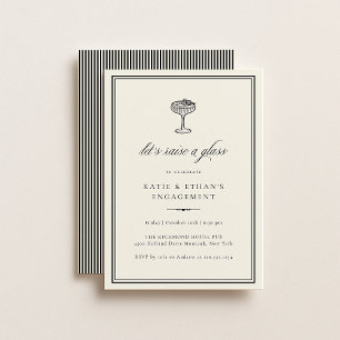 Stately Raise A Glass Invitation