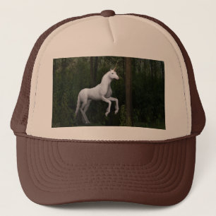 Stately White Unicorn Trucker Hat