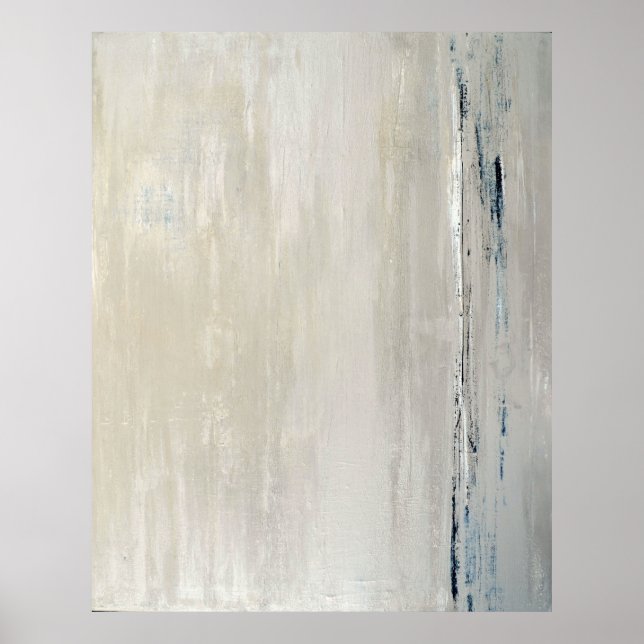 'Statement' Beige Abstract Art Poster Print (Front)