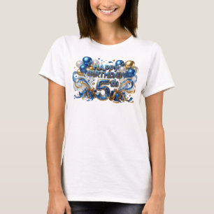 Statement Blue HAPPY BIRTHDAY 5TH Statement Tee