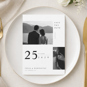 Statement Date Wedding Save The Date Card.