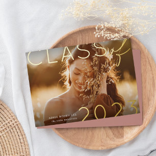 Statement Foil Photo Graduation Announcement
