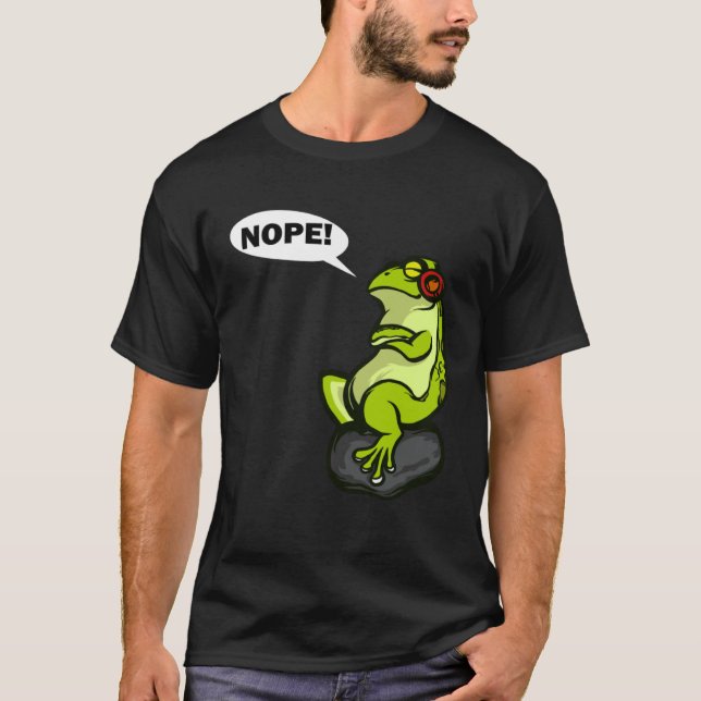 Statement Frog Nope No No Fun T-Shirt (Front)