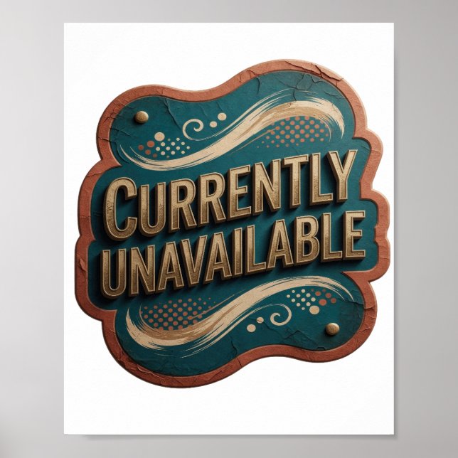 Statement Gold CURRENTLY UNAVAILABLE 3D Text Art Poster (Front)