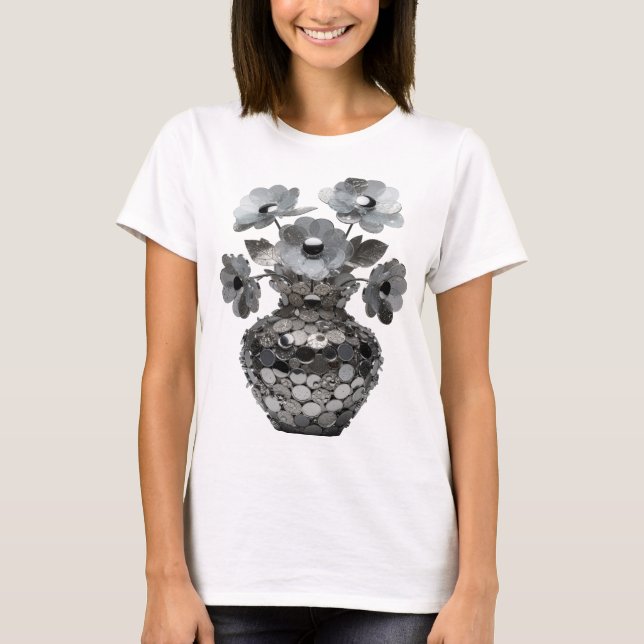 Statement Grey ABSTRACT ART Statement Design T-Shirt (Front)