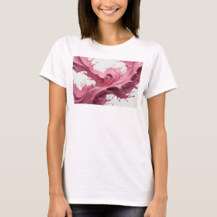Statement Pink ABSTRACT ART Fashion Print T-Shirt