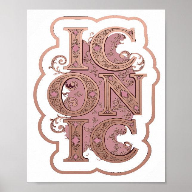 Statement Pink ICONIC Custom Design Poster (Front)