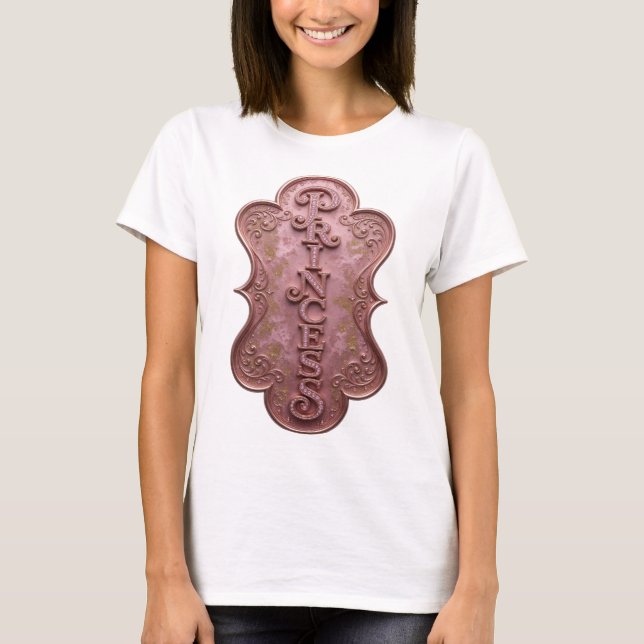 Statement Pink PRINCESS Design T-Shirt (Front)