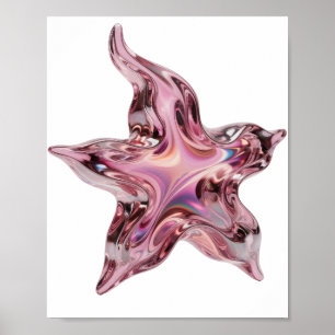 Statement Pink STAR SHAPES Print