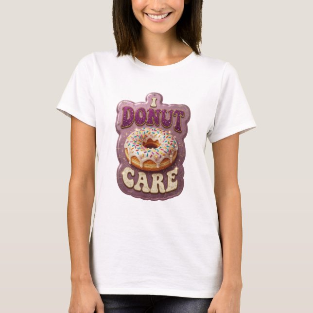 Statement Purple I DONUT CARE Graphic Tee (Front)