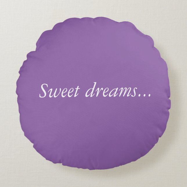 Statement Round Pillow "Sweet Dreams" (Front)