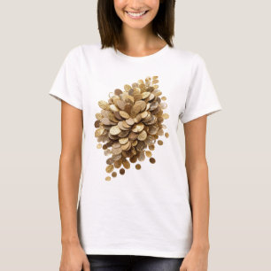 Statement Silver ABSTRACT ART Artistic Motif T-Shirt