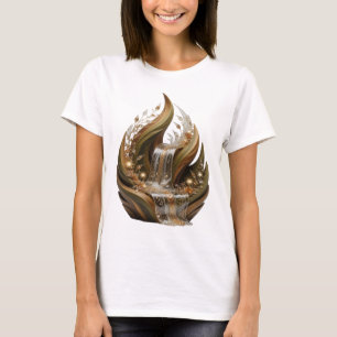 Statement Silver ABSTRACT ART Fashion Print T-Shirt