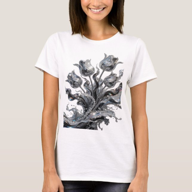 Statement Silver ABSTRACT ART Graphic Tee (Front)
