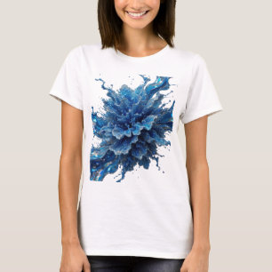 Statement Silver WATER FLOW Wearable Art T-Shirt