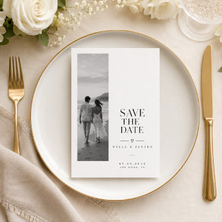 Statement Typography Wedding Save The Date Card