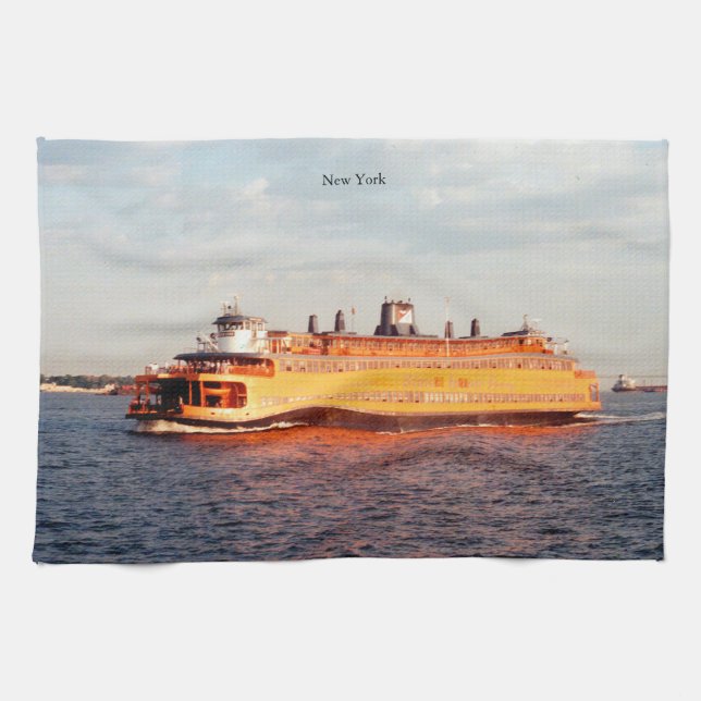 Staten Island Ferry kitchen towel (Horizontal)