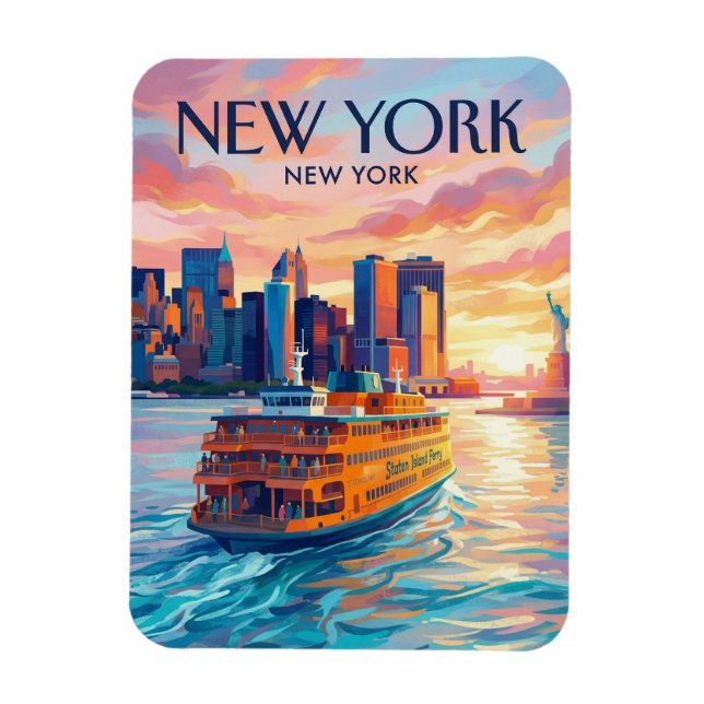 Staten Island Ferry USA Magnet (Vertical)