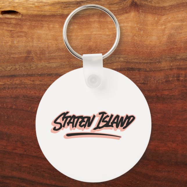 Staten Island Graffiti Style  Key Ring (Front)