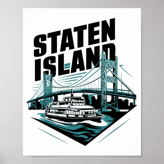 Staten Island New York Ferry _1  Poster (Front)