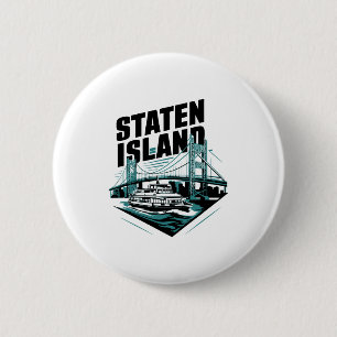 Staten Island New York Ferry  6 Cm Round Badge