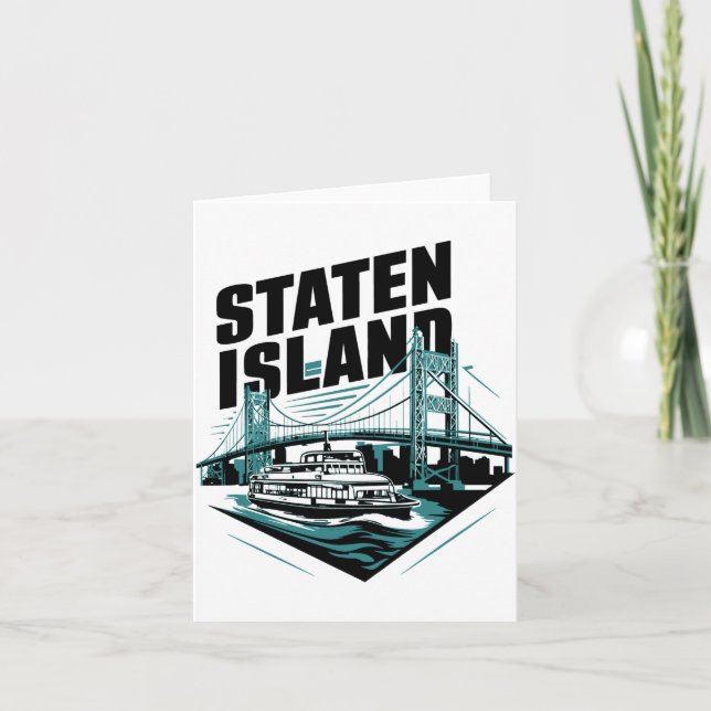 Staten Island New York Ferry  Card (Front)