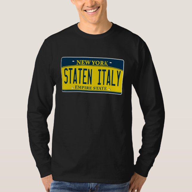 Staten Italy Island  Ny New York Italian American T-Shirt (Front)