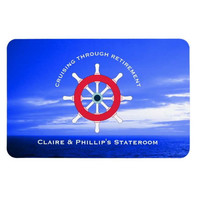 Stateroom Door Marker Personalised Retirement Magnet (Horizontal)