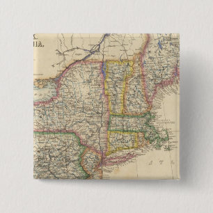 States of Maine, New Hampshire, Vermont 15 Cm Square Badge