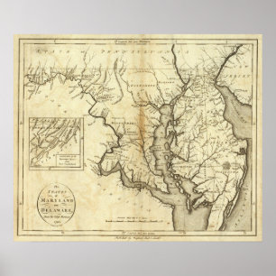 States of Maryland and Delaware Poster