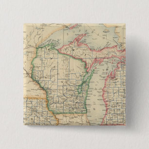 States of Michigan, Wisconsin and Iowa 15 Cm Square Badge