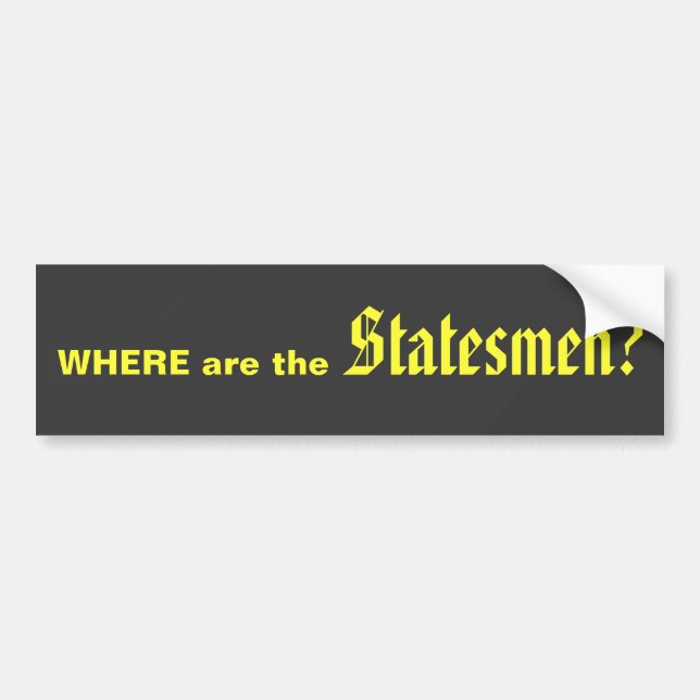 Statesmen bumper sticker (Front)