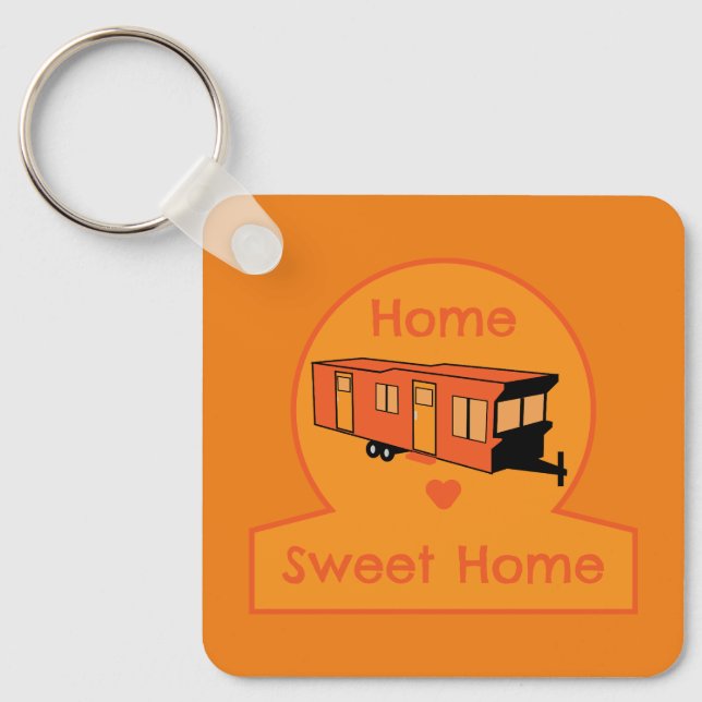 Static Caravan Home Gift Key Ring (Front)