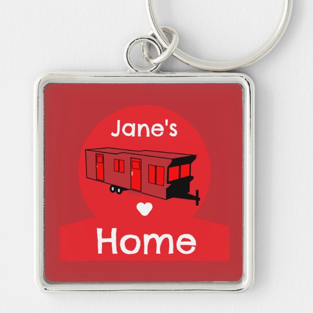 Static Caravan Park Home Key Ring (Front)