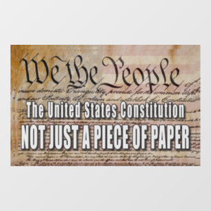 Static Cling Decal U.S. Constitution