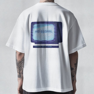 Static My Head - 90s Vintage Retro TV Glitch Art T T-Shirt