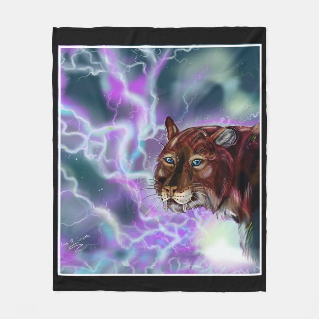 Static Storm Lighting Sabre Fleece Blanket (Front)