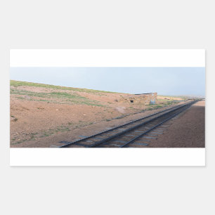 Station House Along Historic Cog Railway Rectangular Sticker