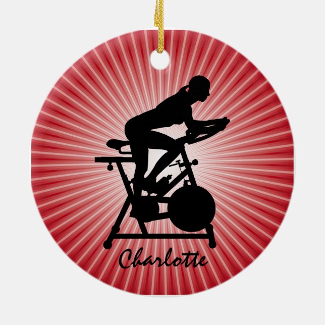 Stationary Bike Design Ornament (Back)