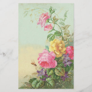 Stationary Floral Vintage Stationery