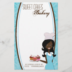 Stationery - African American Baker Cup Cakes Bake