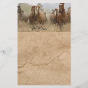 Stationery Beautiful Running Wild Horses