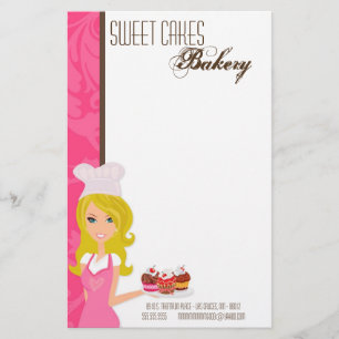 Stationery - Blonde Baker Pink Brow Cup Cakes Bake