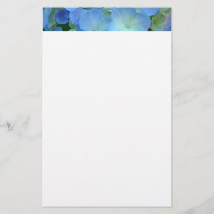 Stationery Blue Floral Hydrangea Flowers gifts