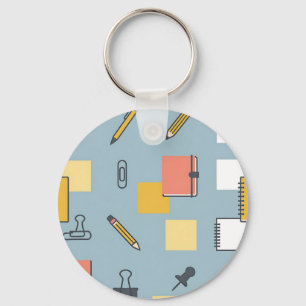 Stationery Chaos Pencils Notebooks Sticky Notes Key Ring