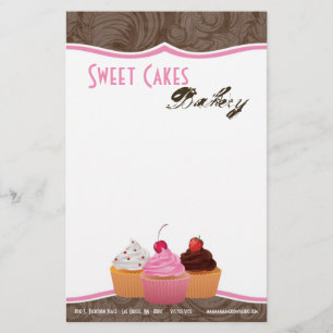Stationery - Cup Cakes Bakery Sweet Treats